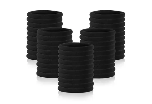 Stück Haargummi Schwarz Damen Dickes Haar ohne Metall Zopfgummi 50 - Praktisches Set mit 50 schwarzen Haargummis: Ideal für alle Haartypen, weich und langlebig. Ohne Metall – schonend für Ihr Haar und hinterlässt keine Spuren. Perfekt für Arbeit, Sport und Freizeit!