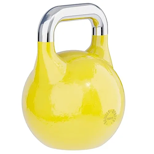 GORILLA SPORTS® Kettlebell Competition 16 kg - Massivstahlguss, Gelb - Vielseitige Kugelhantel für effektives Ganzkörpertraining. Robuste Bauweise aus hochwertigem Stahlguss sorgt für Langlebigkeit und Sicherheit im Training. Perfekt für Wettkampf und Fitness!