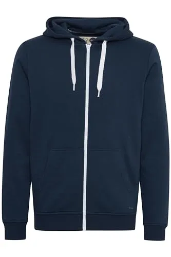!Solid SDOlli Zip-Hood Herren Sweatjacke Kapuzenjacke Hoodie mit Kapuze Kordelzug Reißverschluss Kängurutasche Regular fit, Größe:L, Farbe:Insignia Blue (1991)
