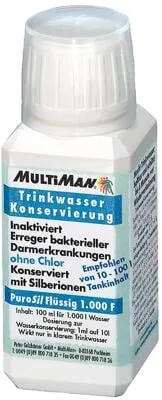 Multiman PuroSil 1000 F Trinkwasserkonservierung, 100ml flüssig