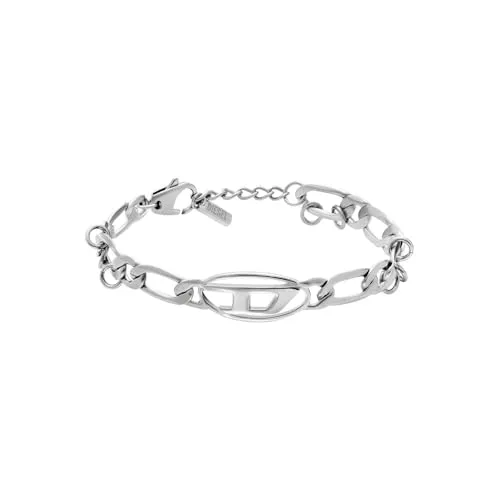Diesel Oval D Logo Armband DX1599040 in silber von Diesel