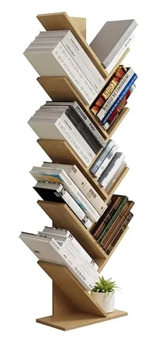 VCM Holz Aufbewahrung Stand Regal Nulis XL - Bücherregal in Honig-Eiche, bietet großzügigen Stauraum und ist ideal zur stilvollen Präsentation Ihrer Bücher und Deko-Objekte.