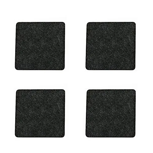 Oblique Unique® Filz Untersetzer Quadratisch - Set 4er Pack in edlem Dunkelgrau