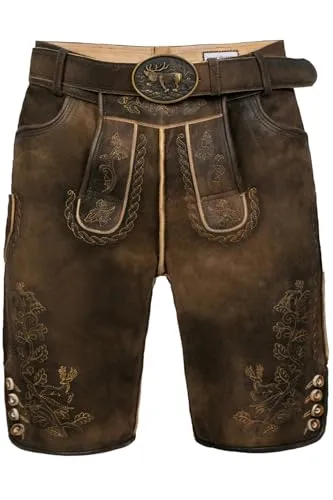 Kurze Hirschlederhose Josef - Herren-Trachten mit traditioneller alpenländischer Note, aus hochwertigem Hirschleder für optimalen Tragekomfort und Langlebigkeit.
