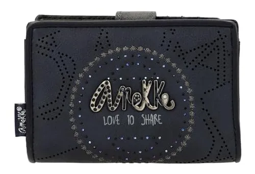 Anekke Hollywood Studio RFID Wallet M Navy Blue - stilvolle Damen-Geldbörse, mit raffinierter Fächeraufteilung und RFID-Schutz für sicheres Bezahlen