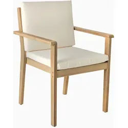 riess-ambiente Gartenstuhl aus Akazienholz, Beige-Braun - Robuster Gartenstuhl aus massivem Akazienholz, wetterfest und ideal für stilvolle Outdoor-Oasen. Schaffe eine einladende Atmosphäre in Deinem Garten oder auf der Terrasse!