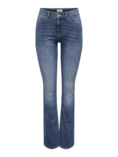 ONLBLUSH MID Flared DNM TAI305 NOOS - Elegante Damenjeans - Jeans für Damen der dänischen Marke ONLY, mit modischer Flared-Silhouette für einen trendigen Look und optimalen Komfort.