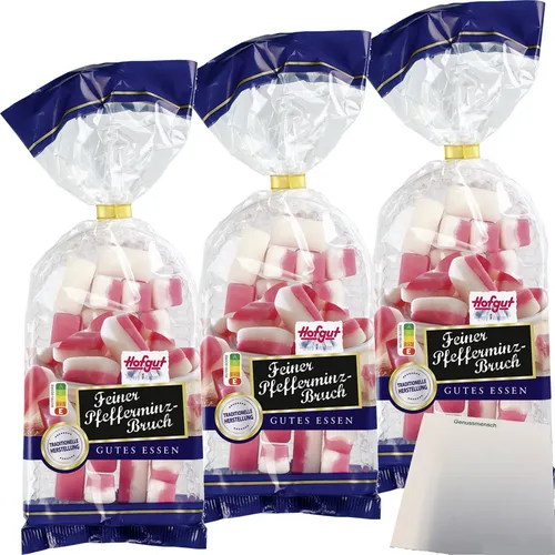 Hofgut Pfefferminz-Bruch 3er Pack 3x200g Beutel usy Block