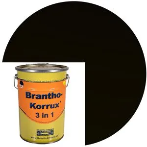 Branth Rostschutzfarbe Brantho-Korrux 3 in 1, graphitschwarz, RAL 9011, seidenglänzend, 5l