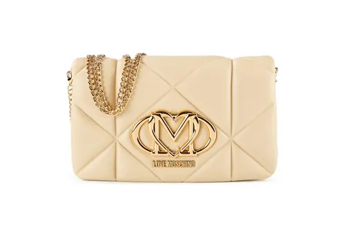 Love Moschino Smart Daily Umhängetasche 24 cm beige - Stylische Umhängetasche von Love Moschino mit praktischem Raumteiler und abnehmbarem, längenverstellbarem Riemen. Robustes Material sorgt für Langlebigkeit und einfache Pflege – ideal für den täglichen Gebrauch.