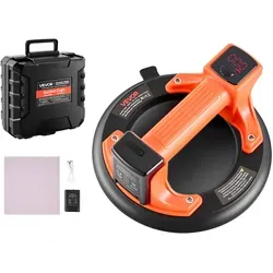 VEVOR Akku Saugheber, 203 mm Vakuum-Glassauger mit digitaler Anzeige für Saugkraft & Akkustand, 200 kg max. Hubkapazität, Fliesen-Saugnapf-Werkzeug zum Anheben von Fliesen, Granit (1er-Pack)