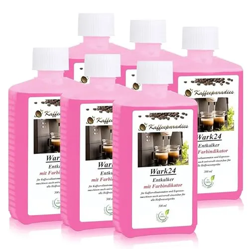 Wark24 Flüssig Entkalker 500ml mit Farbindikator - Entkalker für Kaffeevollautomaten, zeigt den Entkalkungsstatus durch Farbwechsel an und ist biologisch abbaubar für umweltbewusstes Handeln.