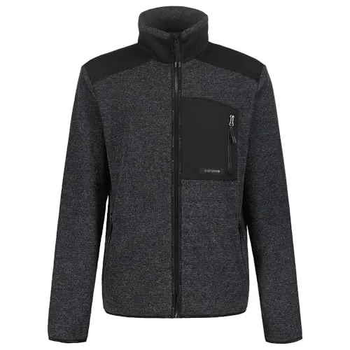 ICEPEAK ARDENE Midlayer - Herren Strickjacke, basic black 990 (S) - Funktionsjacken für Herren, atmungsaktive und bequeme Strickjacke ideal für sportliche Aktivitäten und Freizeit.