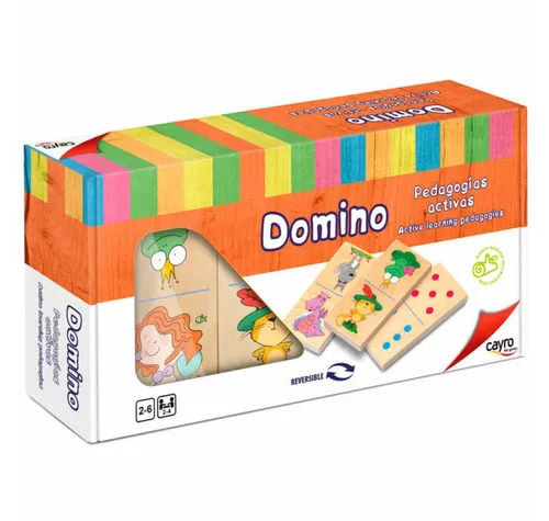 Cayro Spiel Domino Kinder Brettspiel - Farbenfrohes Holz-Domino für Kinder, ideal für gemeinsames Spielen und zur Förderung von Beobachtungs- und Logikfähigkeiten. Perfekt für spannende Spielmomente mit Familie und Freunden.