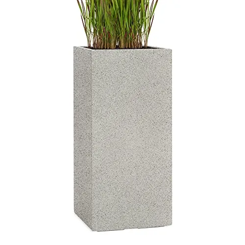 Pflanzwerk® Pflanzkübel Tower Granit Grau 50x23x23cm – Frostbeständig und UV-Schutz - Hochwertiger Pflanzkübel von Pflanzwerk für drinnen und draußen. Frostbeständig und langlebig dank spezieller Imprägnierung. Ideal für kreative Pflanzenarrangements.