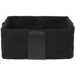 blomus Brotkorb DESA 64201 large schwarz - Brotkorb aus Metall und Textil, quadratisch mit 26x10x26 cm, ideal für frisches Brot und Brötchen, stilvolles Design für jede Küche.