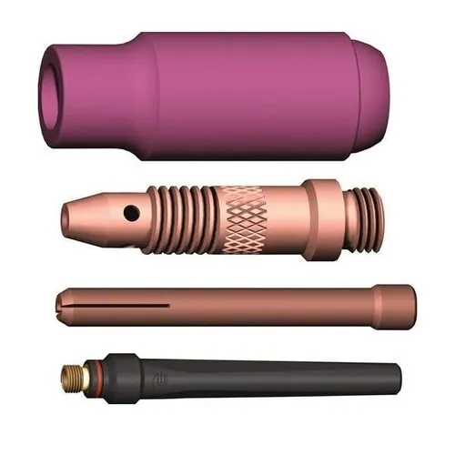 ABICOR BINZEL TIG-Zubehörkit 4-teilig - TIG-Zubehörkit in praktischer Kunststoffbox, ideal für ABITIG 17, 18, 26, sorgt für präzises Schweißen und hohe Effizienz.