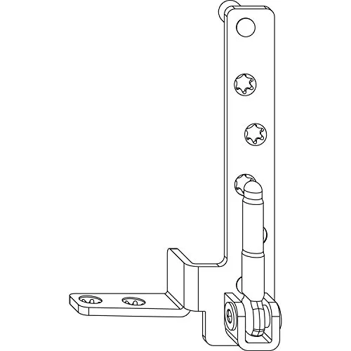 MACO Ecklager MAMMUT 220 kg Holz, 12/18 mm, Tragezapfen 9 mm, silber, rechts