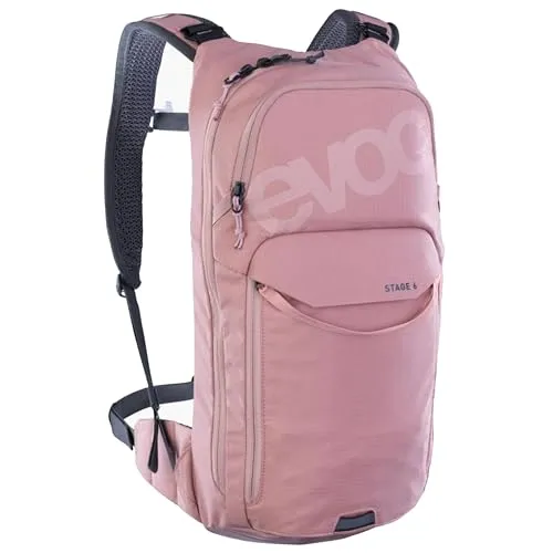 Evoc Stage 6 + Hydration 2 L Bladder - Rucksack für Mountainbiker, ultraleicht mit AIR FLOW CONTACT SYSTEM für optimale Belüftung und Tragekomfort. Inkl. 2L Trinkblase und cleveren Fächern für Werkzeug und Brille.