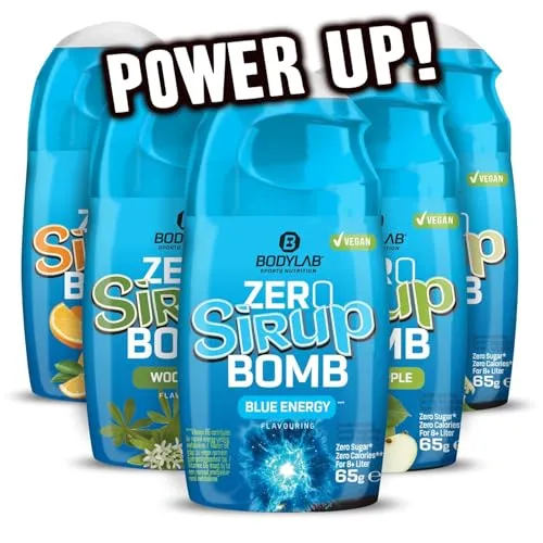 Bodylab24 ZERO Sirup BOMB Mixed Box 2, 5 x 65ml, zuckerfrei und praktisch ohne Kalorien, mit nur 1kcal je 100ml Wasser-Sirup-Mischung, hochkonzentriert, für 8 l Fertiggetränk