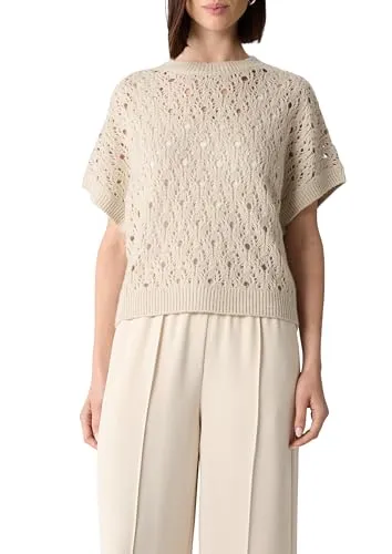 Comma Locker gestrickter Pullunder mit dezenten Pailletten