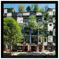 Hundertwasser Puzzle mit Grußkarte