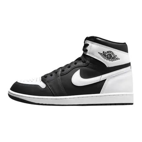 Nike Air Jordan 1 Retro High OG Herren-Sneaker, Schwarz/Weiß/Weiß, 46 EU