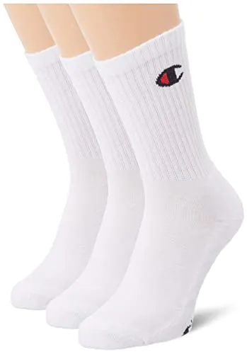 Champion Unisex Core 3PP Crew Füßlinge, Bianco, 39-42 von Champion