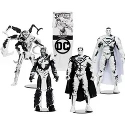 DC Direct Page Punchers Actionfiguren 4er Pack Superman Series (Sketch Edition) - Actionfiguren Set im DC Universum, 18 cm groß, inklusive exklusivem Comic und detailreichen Figuren: Brainiac, Ghost of Zod, Superman und Earth-2-Superman.