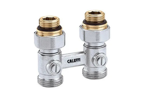Caleffi - Zweirohr Hahnblock 3/4'' Eurokonus X 1/2''ag Durchgang Gerade 301041