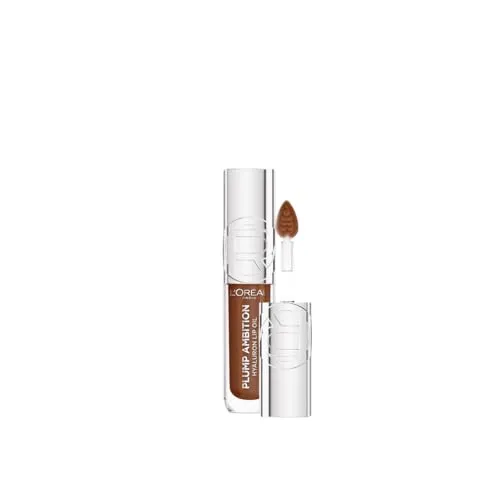 L'Oréal Paris Plump Ambition Lippenöl mit Hyaluron, Vollere & geschmeidigere Lippen ohne Kompromisse. Intensives Pflegegefühl mit Hyaluronsäure, Bis zu 24H Feuchtigkeit, Farbe: 510 La Nuit Sparkle