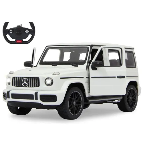 Mercedes-Benz AMG G63 1:14 - Ferngesteuertes Deluxe Car Modell in Weiß, detailgetreu mit manuell öffnenden Türen und LED-Fahrlicht
