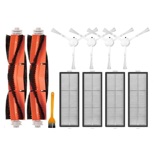 INF Ersatzteile Zubehör für Dreame Bot D10 Plus RLS3D, Vakuumzubehör, 2 x Hauptbürste, 4 x Filter, 4 x Seitenbürste, 1 x Reinigungswerkzeug