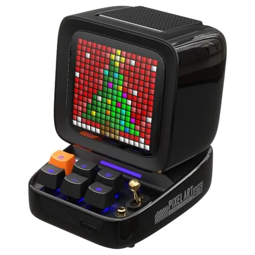 Divoom Ditoo Pixel Art LED Lautsprecher - Tragbarer Bluetooth-Lautsprecher mit 256 programmierbarem LED-Panel, ideal für Musikstreaming und kreative Pixelkunst, perfekt als Geschenk für Retro-Fans.