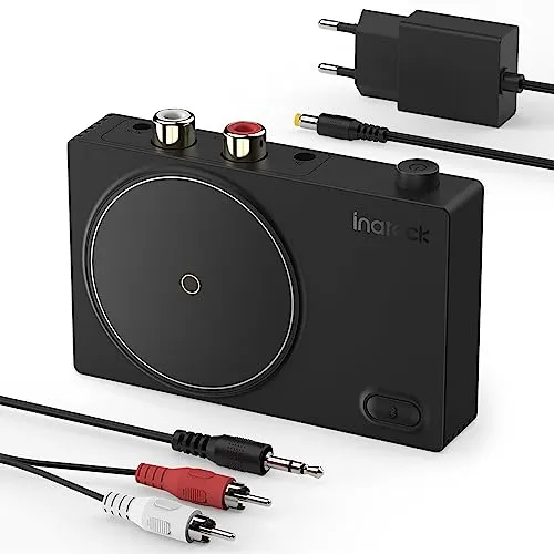 Inateck Bluetooth Empfänger Receiver 5.1 Audio Adapter, mit 50cm RCA auf 3.5mm AUX-Kabel, für Stereoanlage/Lautsprecher/3.5mm Headset, BR2001