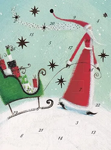 Wunderschöner Adventskalender A4 im modernen Design Weihnachtsmann Winter