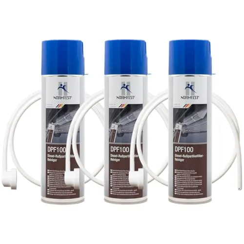 Produktbild Normfest DPF100 Dieselpartikelfilter-Reiniger – reinigt DPF ohne Ausbau, metallfrei, nicht entzündlich, entfernt Ruß- und Ascheablagerungen, regeneriert Filterfunktion, einfache Anwendung, 3x 400 ml