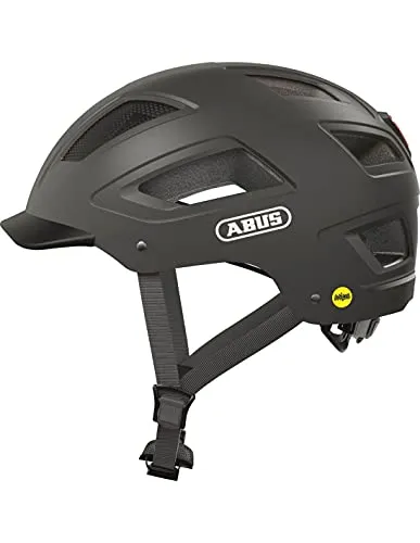 ABUS Stadthelm Hyban 2.0 MIPS - Sicherer Fahrradhelm mit Rücklicht für Damen und Herren - Fahrradhelm mit robuster ABS-Hartschale und MIPS-Technologie für besseren Aufprallschutz. Ausgestattet mit LED-Rücklicht für optimale Sichtbarkeit und idealer Belüftung.