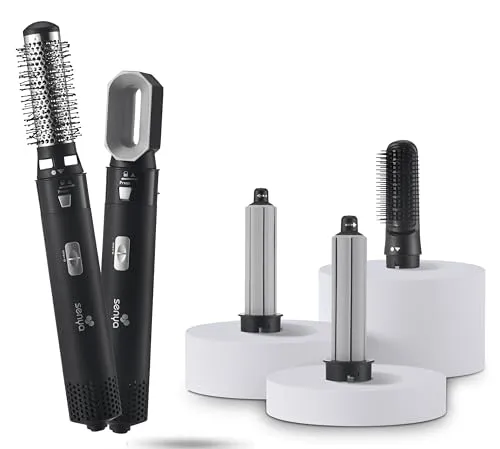 SENYA 5-in-1 Air Styler & Haartrockner: Glätten, Trocknen, Locken, Föhnen und Volumen, Multistyler 1000 W, Alternative Airwrap, Hair Designer SYWB-HS012N, Schwarz