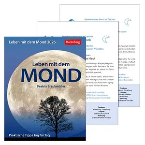 Leben mit dem Mond Tagesabreißkalender 2026 von Harenberg