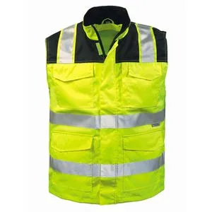 elysee Warnweste GREGOR, signalgelb-schwarz, Größe M - Arbeits- & Schutzkleidung, wasserdicht und robust, ideal für optimale Sichtbarkeit bei der Arbeit oder beim Fahren.