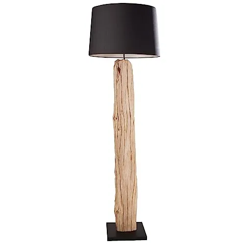 invicta INTERIOR Riesige Design Stehlampe ROUSILIQUE Treibholz Lampe Lampenschirm schwarz Handarbeit Stehleuchte Treibholzlampe