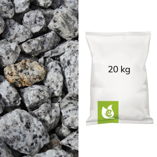 Fichtelgebirgs Granit Splitt, Körnung 16/32mm, 20 kg im Sack