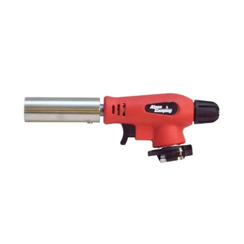 Alpen Camping Kartuschenbrenner | 1300 °C Flammentemperatur | 360°-Einsatz | Piezozündung | Verstellbare Flamme | Ideal für Outdoor und Werkstatt