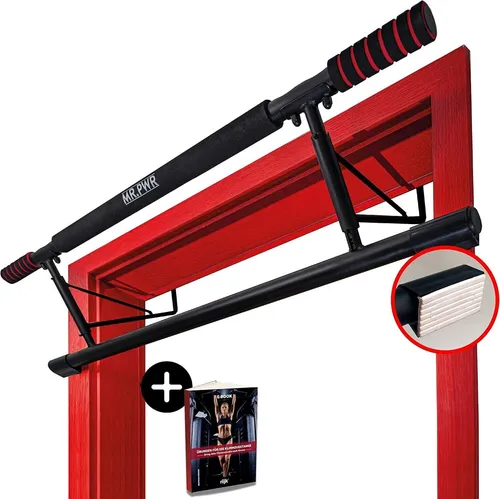 riijk Klimmzugstange Türrahmen - Fitnessgerät für Zuhause, werkzeugfreie Montage und inklusive e-book Anleitung