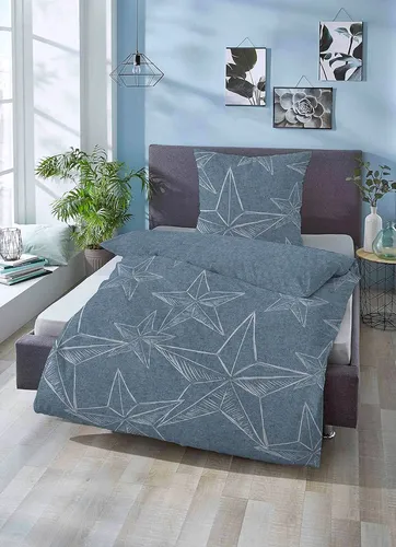 Produktbild Biberna Melange Flanell Bettwäsche 135x200 cm