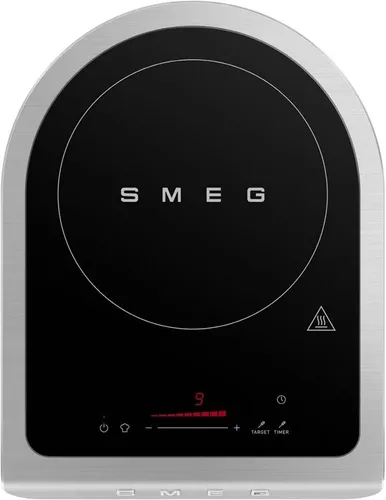 Smeg PIC01BLMEU - Tragbare Induktionskochplatte, Touch-Control mit 3 Programmen und 9 Leistungsstufen, ideal für vielseitige Kochabenteuer