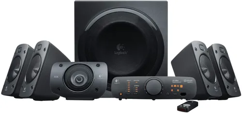 Logitech Z906 5.1 Surround-Sound-Lautsprechersystem - THX-zertifiziert, 1000 W Leistung für ein atemberaubendes Audioerlebnis beim Gaming und Filmgenuss