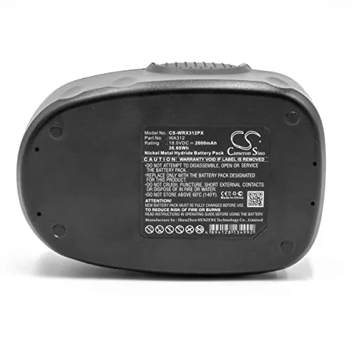 vhbw Akku kompatibel mit Worx WG150, WG150s, WG152, WG250, WG541, WG900, WG901 Elektrowerkzeug (2000 mAh, NiMH, 18 V)
