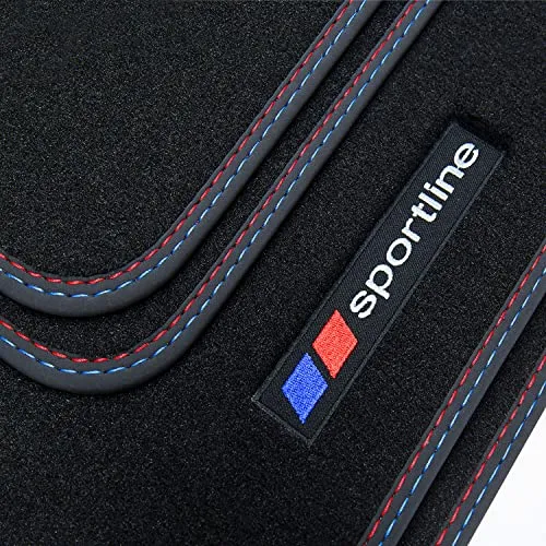 tuning-art Auto-Fußmatten SF007 für BMW 5er Touring Limo 2003-2010 - Passgenaues Set mit rutschfestem Befestigungssystem, hochwertigem Polyamid Velours und sportlichem Design – idealer Schutz für Ihren Innenraum.